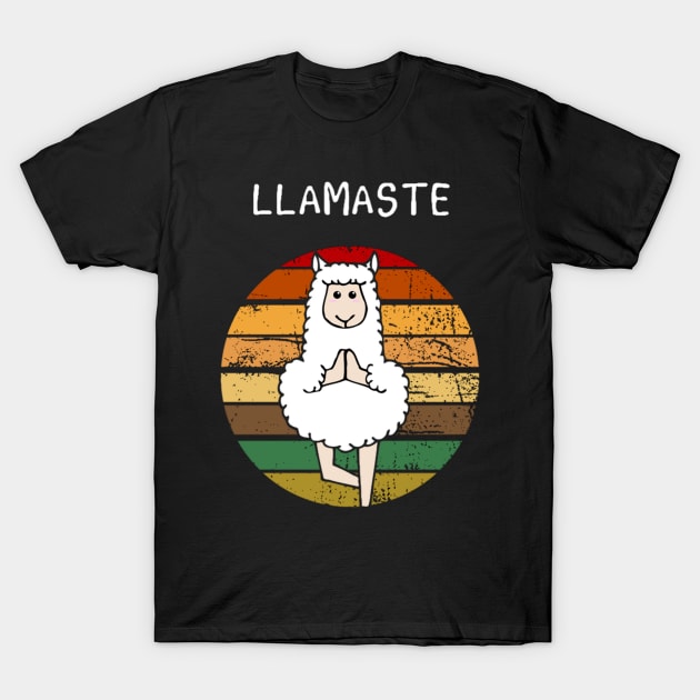 Llamaste Yoga Llama, Fitness Llamas Lover Gift T-Shirt by Jozka